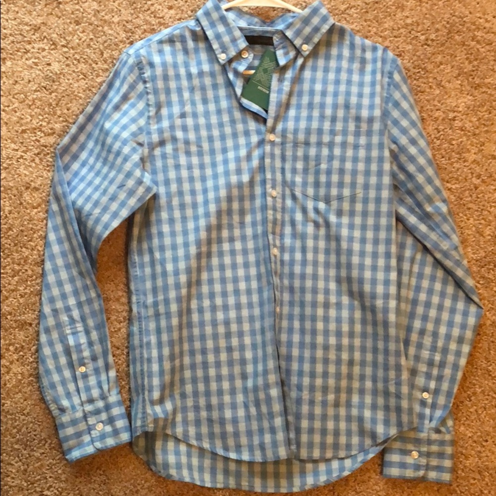 Blue plaid size small shirt